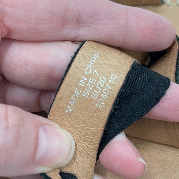 Madewell 7 The Gwen Platform Espadrille Sandal Jute Lace Up AM226 - Picture 8 of 11